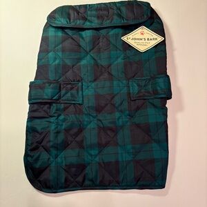 NWT St. John's Bark Plaid Dog Jacket - Green and Black size Medium